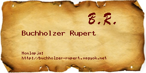 Buchholzer Rupert névjegykártya
